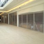 building with roller shutter