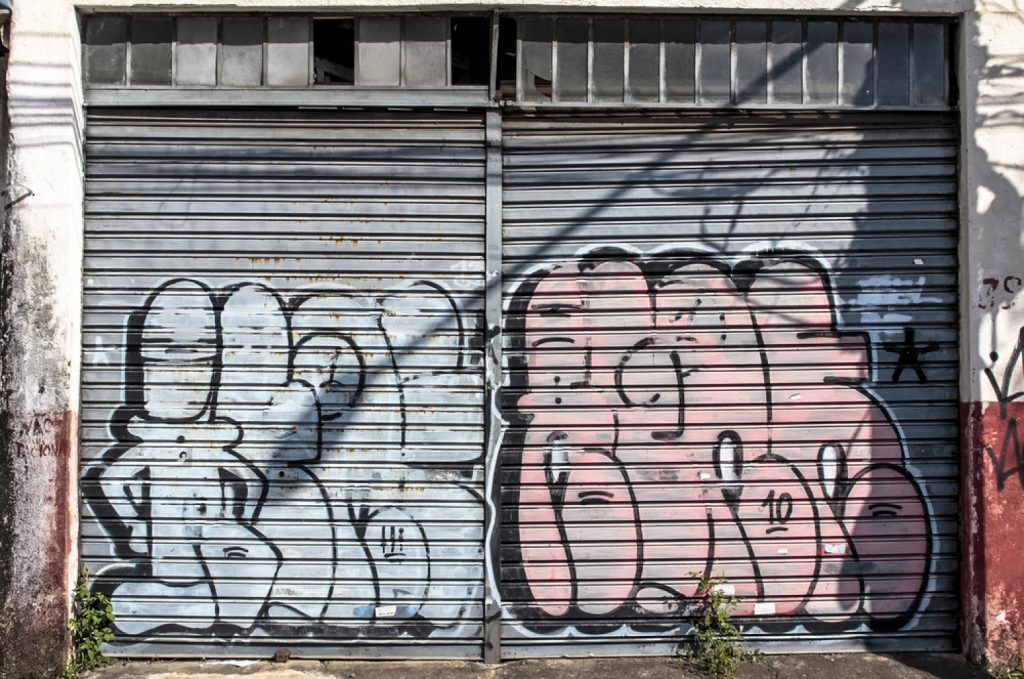 Graffitis On Roller Shutters